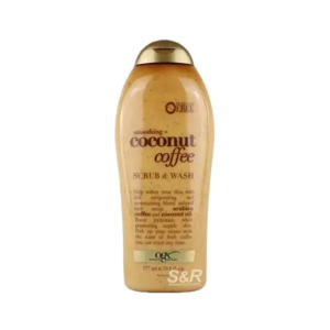 OGX Smoothing Coconut Coffee Exfoliating Body Scrub Wash