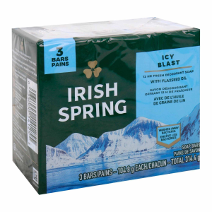 Irish Spring Icy Blast with Flaxseed Oil Soap Bar – 3x104.8g