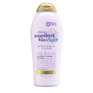 OGX Calming + Amethyst & Lavender Body Scrub & Wash – 577 ml