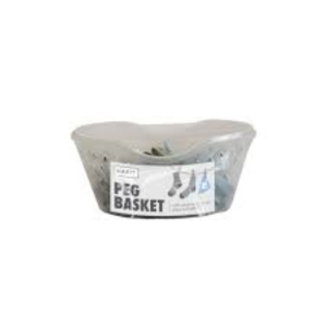 Durable Clothes Pegs and Hanging Storage Basket Set