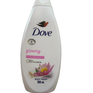 Dove Glowing Rice Water & Lotus Flower Triple Moisture Serum Body Wash – 500 ml