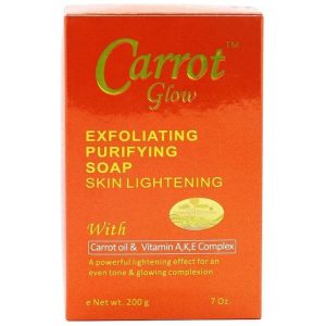 Carrot Glow Exfoliating Purifying Soap 200g - With Carrot Oil & Vitamin A, K, E Complex