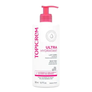 Topicrem Ultra-Hydratant Lait Corps (Body Milk Lotion) - 24H Moisture for Sensitive Skin 500ml