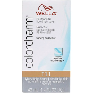 Wella Color Charm Permanent Liquid Hair Toner T11 Lightest Pale Beige Blonde 42ml