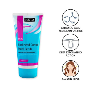 Beauty Formulas Blackhead Control Facial Scrub 150 ml - Deep Pore Cleansing & Exfoliation