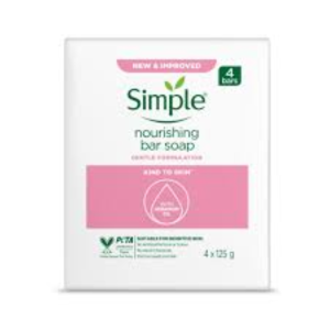 Simple Nourishing Bar Soap Gentle Formulation – 4x125g