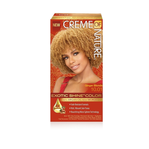 Crème of Nature Ginger Blonde 10.01 Exotic Shine Color Kit with Argan Oil