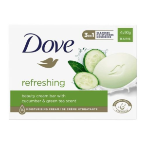 Dove Refreshing Beauty Cream Bar with Cucumber & Green Tea Scent – 4x90g Bars